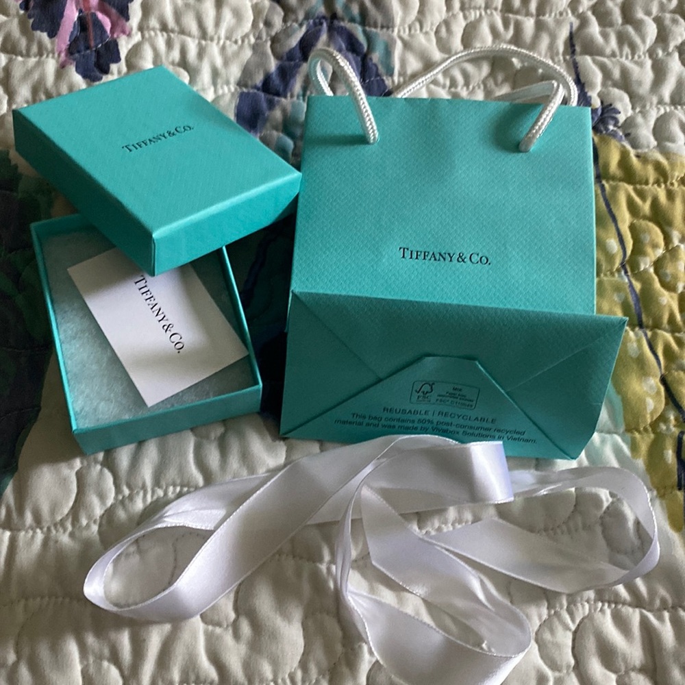 Tiffany small bag / box / ribbon and Sterling card - empty